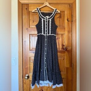 EUC Vintage Gunne Sax Sundress in Navy Calico size 11